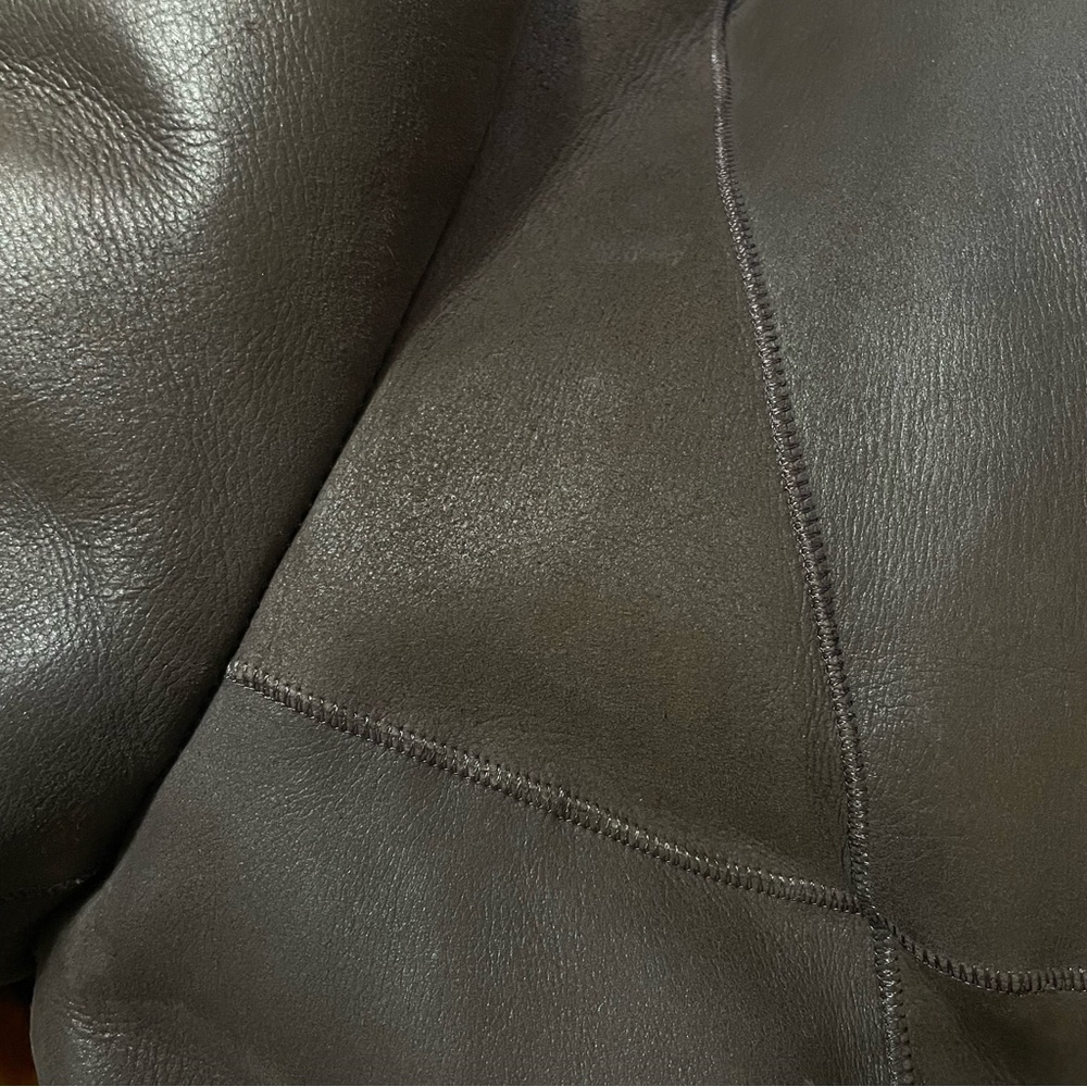 Dolce & Gabbana Chocolate Brown Real Fur Leather Jacket Coat Shearling Luxury XS - Picture 3 of 13